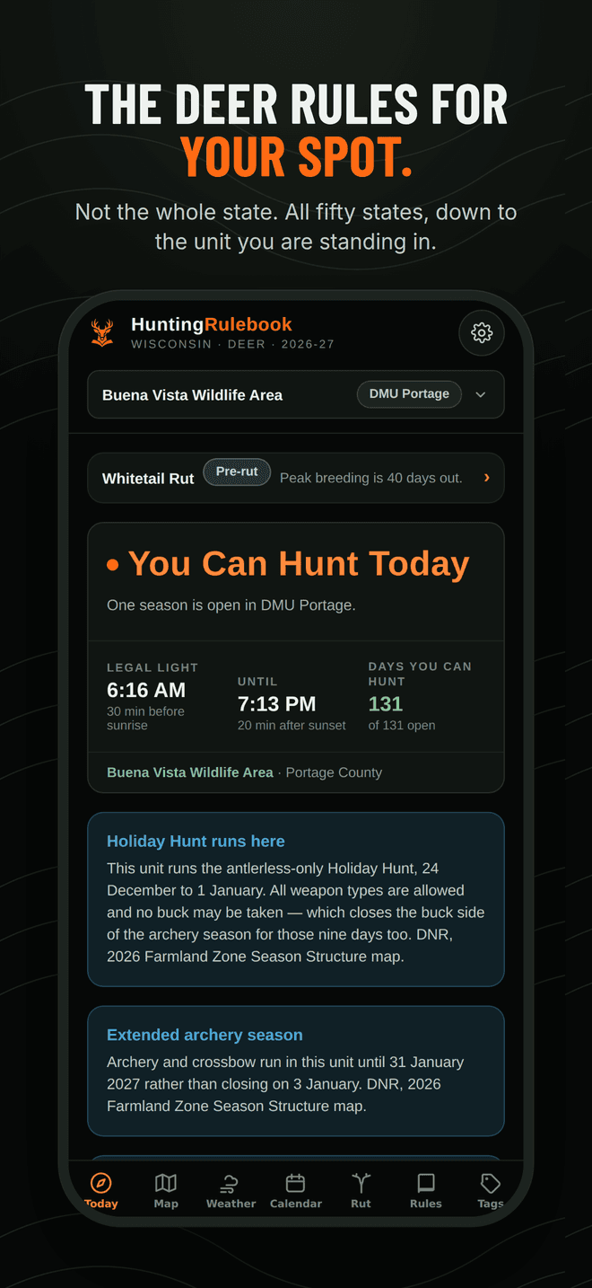 Today: which seasons are open at the pin, legal light and the Movement Meter